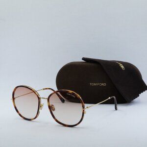 Tom Ford FT0946 53T Hunter Round Sunglasses - Blonde Havana\Bordeaux Gradient